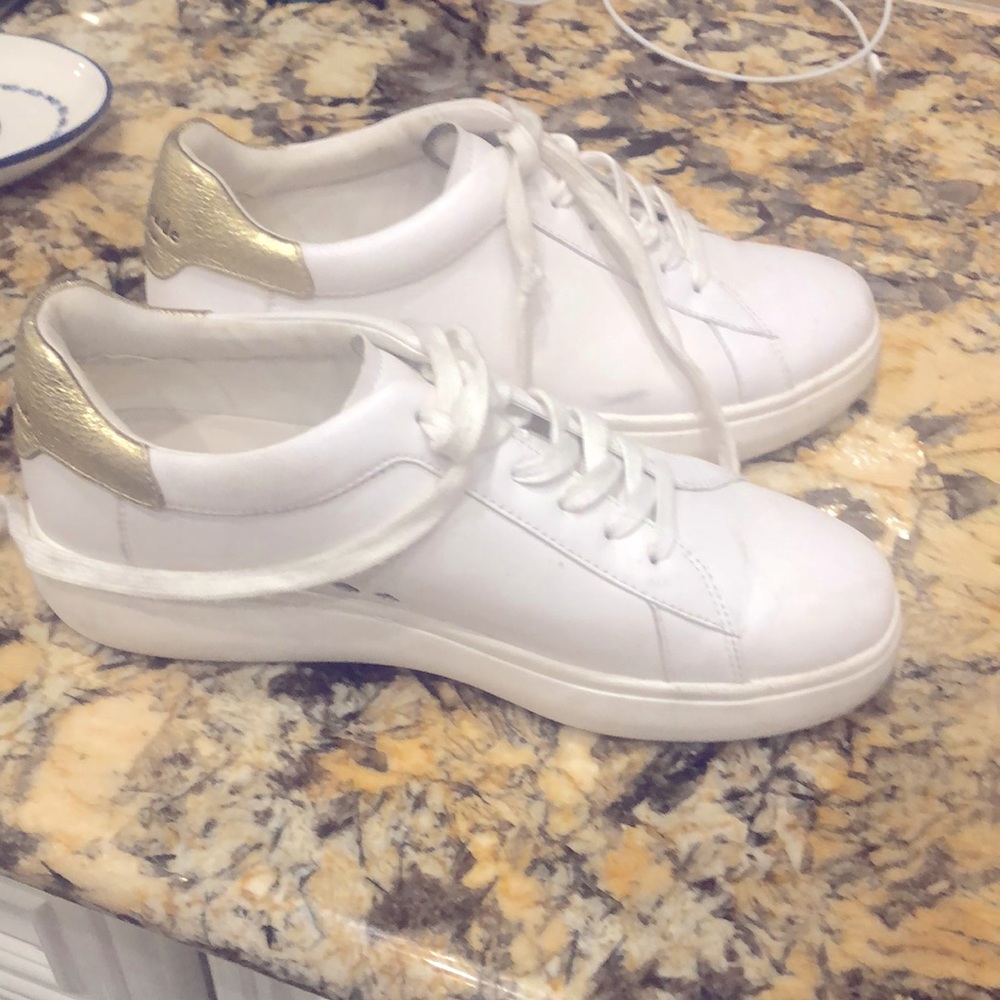 Kate Spade white leather sneakers